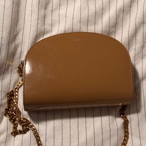 A.P.C. Demi-Lune Patent Crossbody Bag